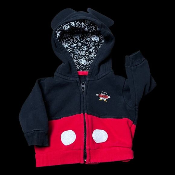 Disney Infant Hoodie - I Am Mickey Mouse Zip-Up Hoodie Size 6 Months - Picture 3 of 6